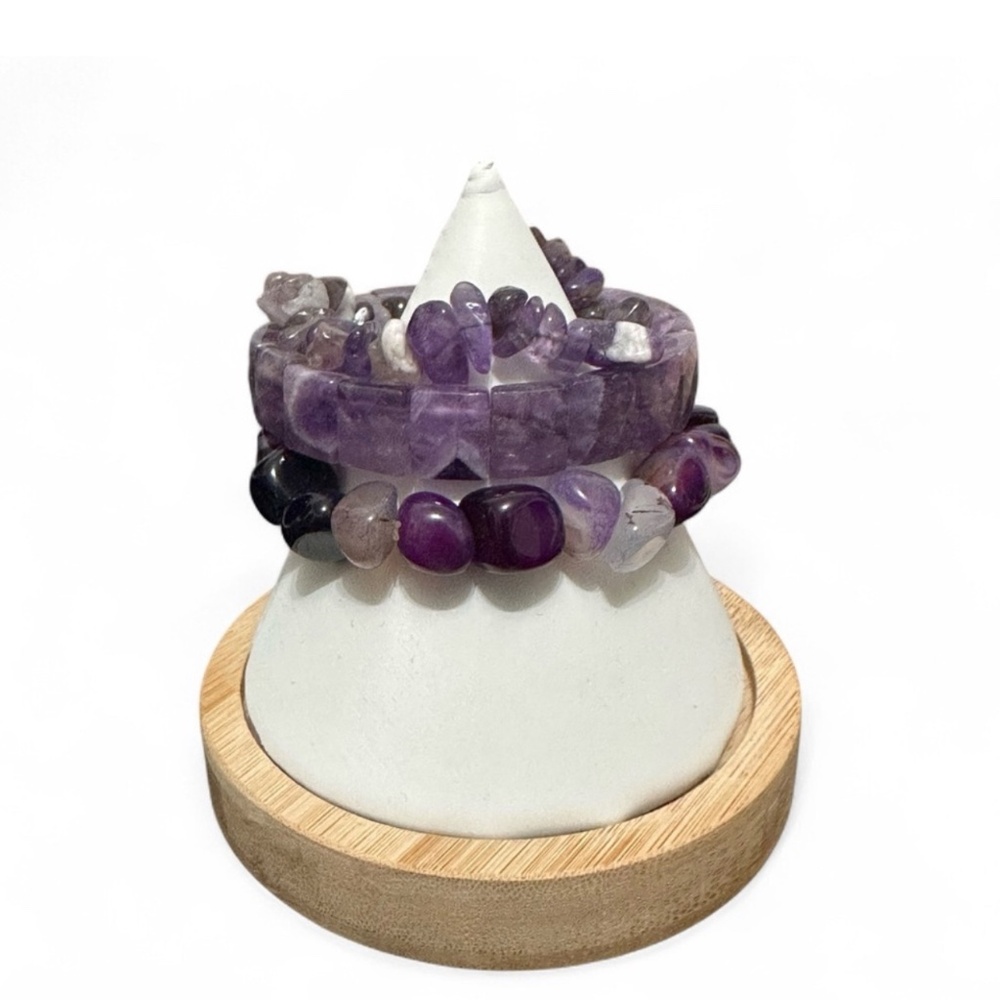 HANDMADE AMETHYST BRACELET SET